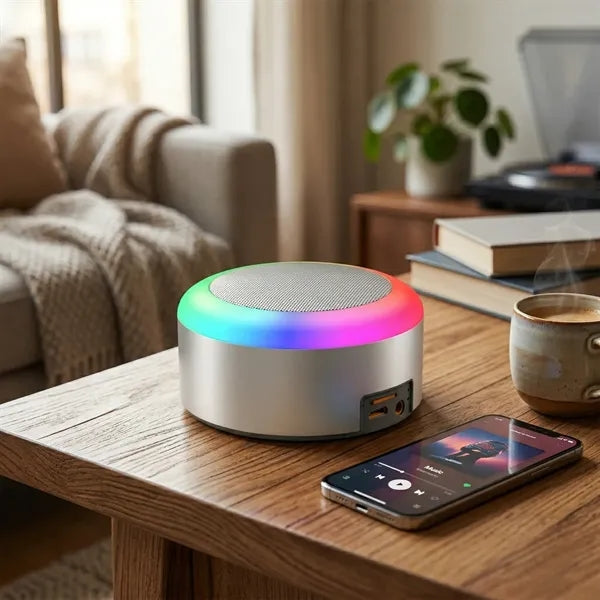Portable Wireless Speaker with Colorful Flashing Lights
