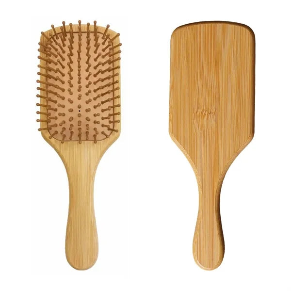 Bamboo Paddle Cushion Hairbrush