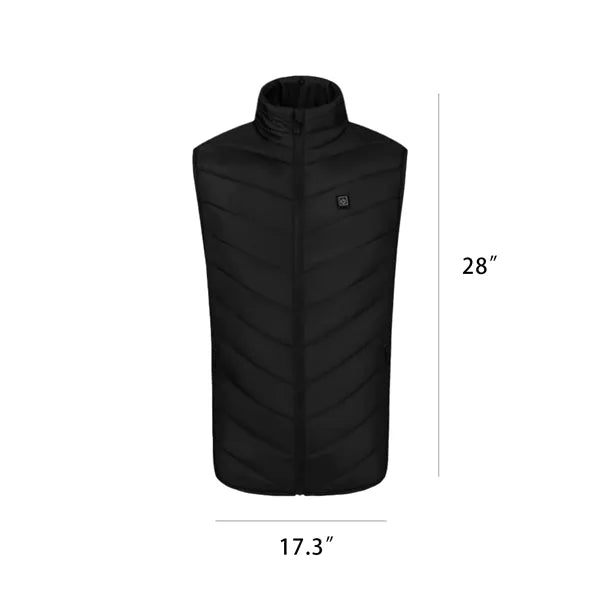 USB Rechargeable Heated Vest with 9 Heating Zones