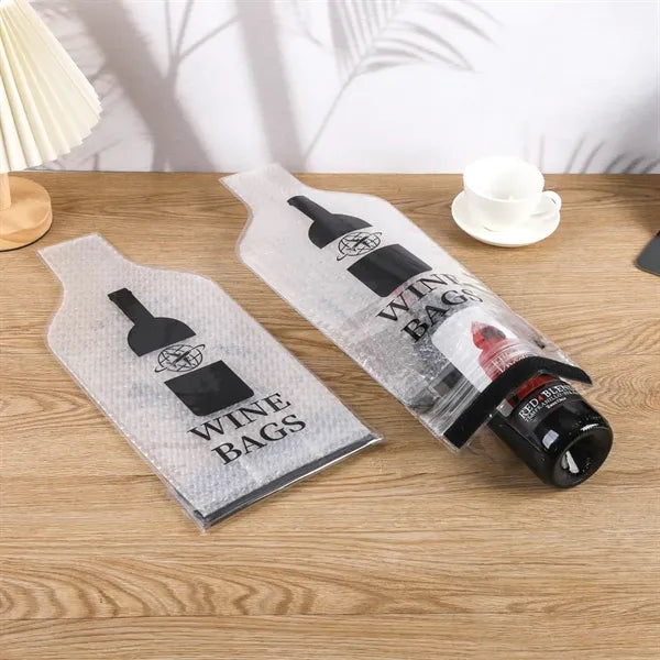 Bubble Wrap Wine Bottle Sleeve w/ Self-Seal Adhesive