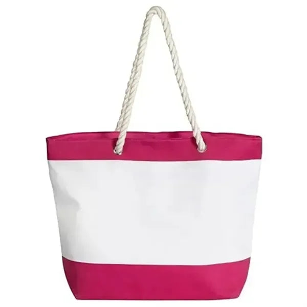 Polyester Cotton Canvas Tote with Rope Handles