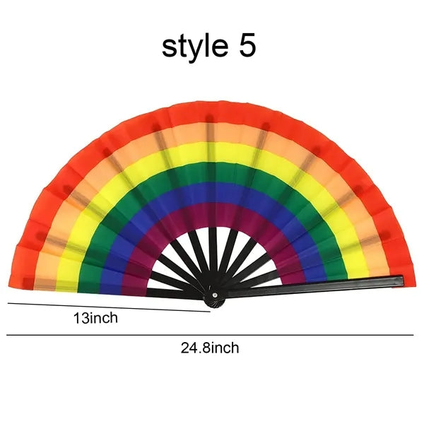 Rainbow Folding Fan