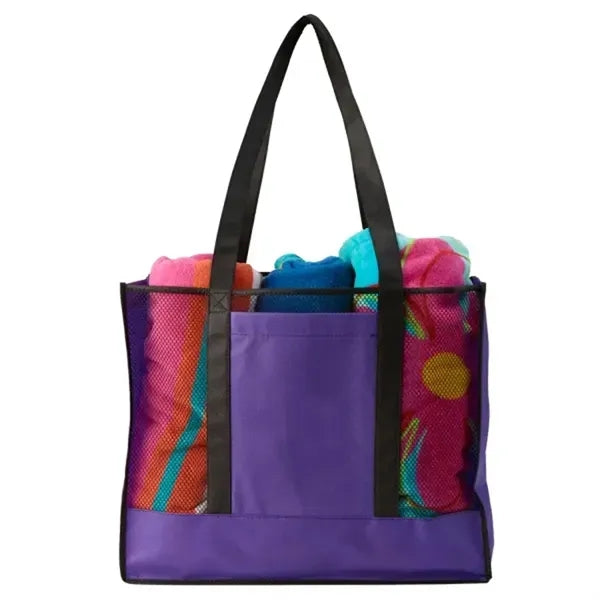 Trade Mesh Beach Tote 7" Gusset Reinforced Handles