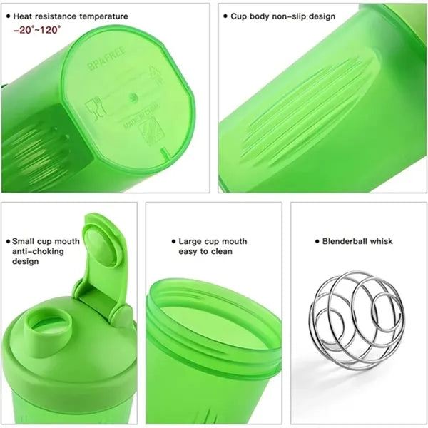 13.5oz Plastic Blender Shaker Bottle