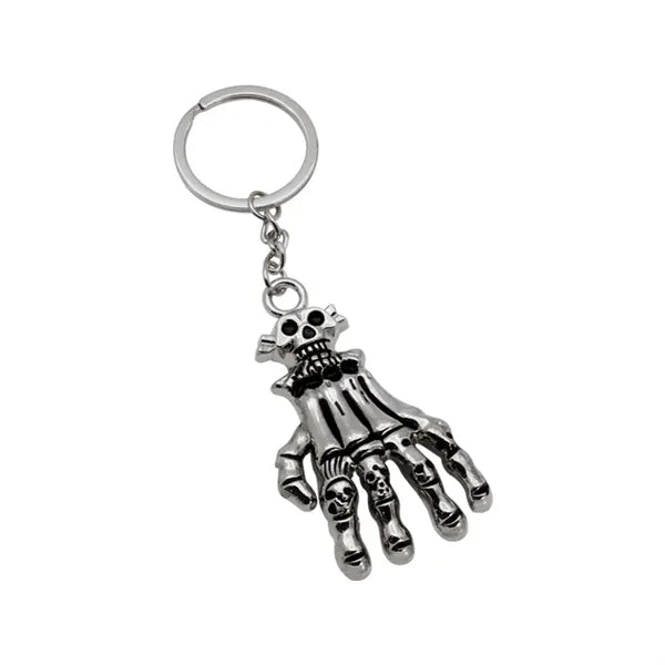 Silver-plated metal 3D car F1 racing keychain pendant