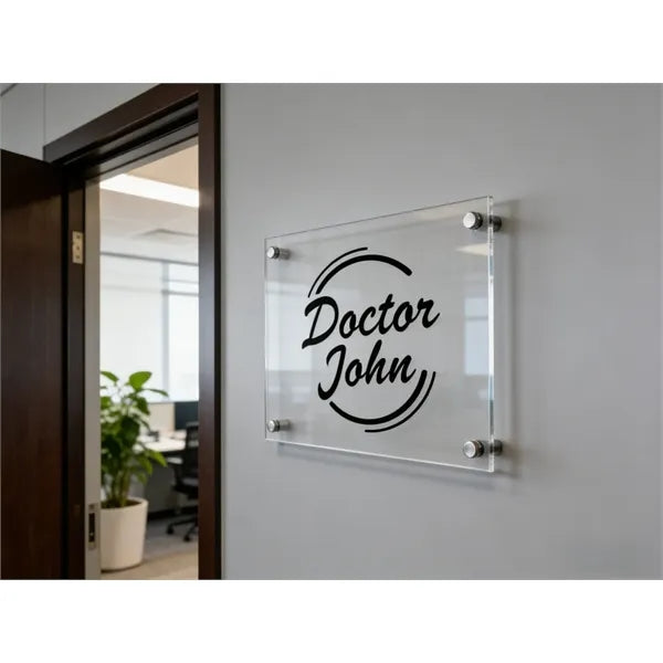 Acrylic Wall Standoffs Sign Office Door Plaque
