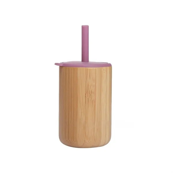 Bamboo Silicone Toddler Sippy Cup With Lid Gift
