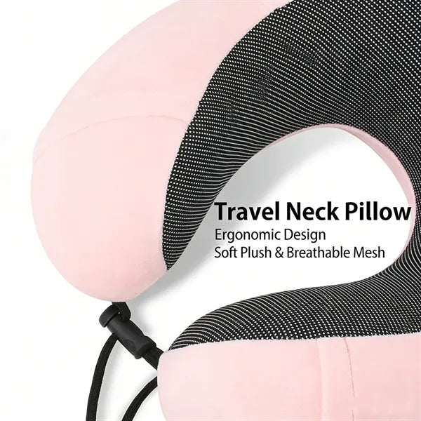 High-Resilience Memory Foam Travel Pillow