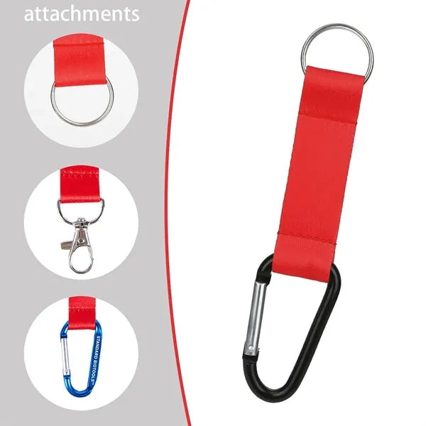 3/4" Dye Sublimation Pocket Lanyard W/Carabiner & Keyring