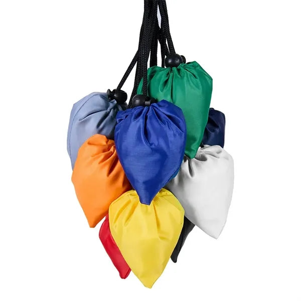Foldaway Shopper Drawstring Pouch Tote Bag
