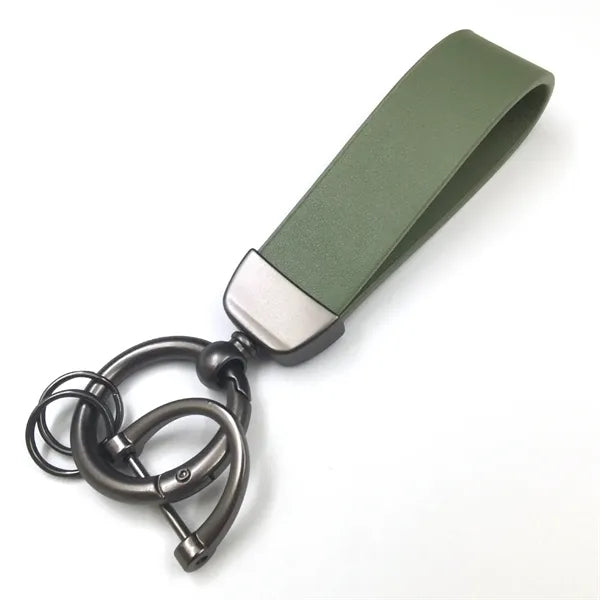 Leather Car Keychain With 4 Rings