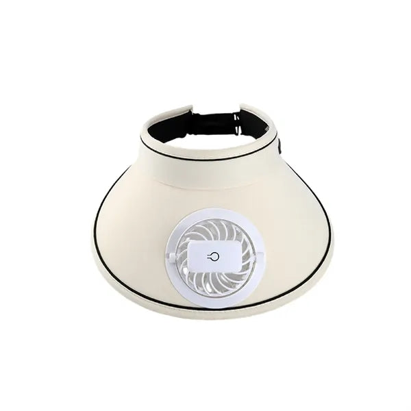 USB Fan Sun Visor Adjustable Solar Cooling Outdoor Cap