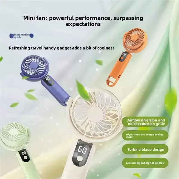 Portable Carabiner Outdoor Multi-Speed Mini Handheld Fan