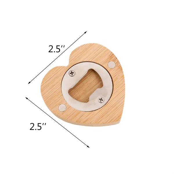 2.5 Inch Bamboo Bottle Cap Opener