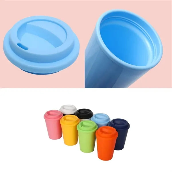 Portable BPA-Free Double-Layer Coffee Cup w/ Lid