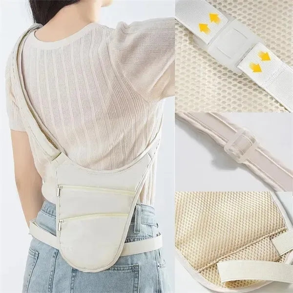 Mini Crossbody Sling Bag With Zipper Pockets