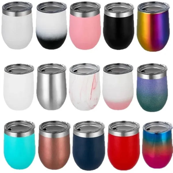 12oz 304 Stainless Steel Vacuum Insulated Eggshell W/Tumbler