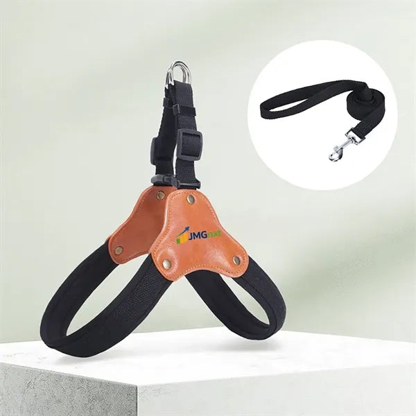 PU Leather Y-Shaped Dog Harness