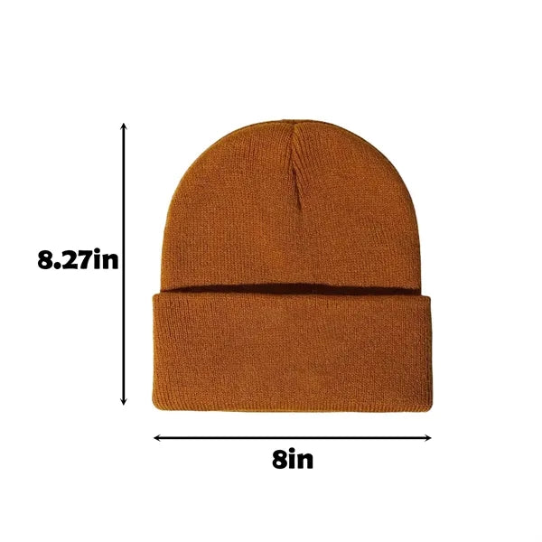 Warm Knitted Turn-Up Hat
