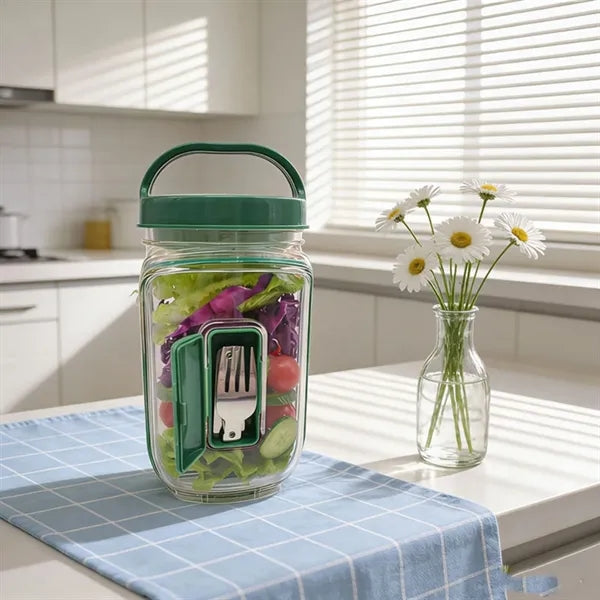Plastic Side-opening Salad Food AirtightStorage Jar