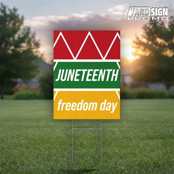 9x12 Custom Outdoor Yard Signs Juneteenth Freedom