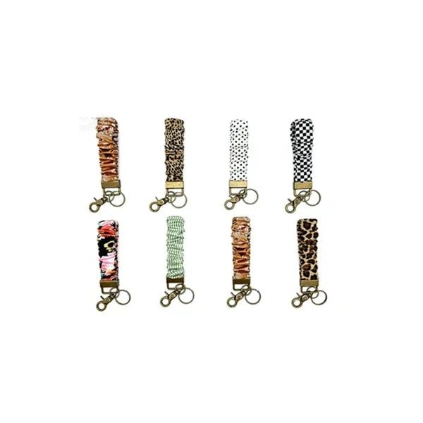 Fashionable Fabric Wristlet Keychain