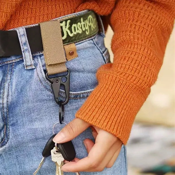 Low MOQ Multi-Function Webbing Eagle Beak Buckle Keychain