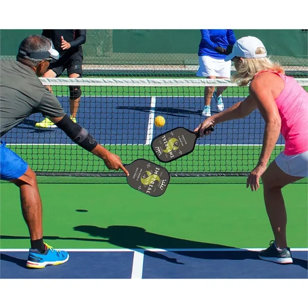 Deluxe Pickleball Plus Set Double-Sided Paddles