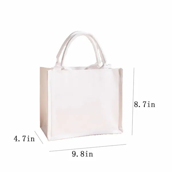 Logo Canvas Handbag - Personalized Jute Tote Bag
