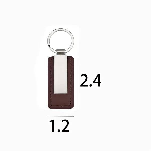 Metal PU Leather Car Keychain Custom Logo Key Ring