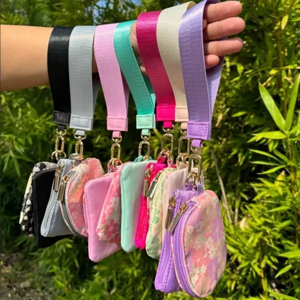 Mini Zip Around Keychain Wristlet Wallet