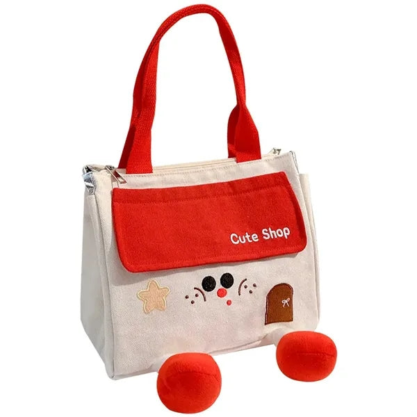 Logo Cute House Lunch Bag Large Insulated Work Tote