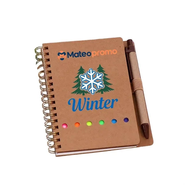 Logo Notebook with Pen and Sticky Notes Set