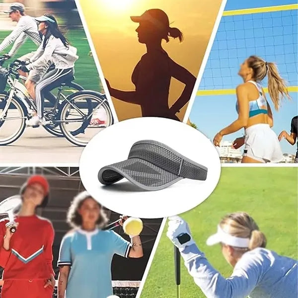 Sport Sun Visor Hat Adjustable Empty Top Mesh Lightweight