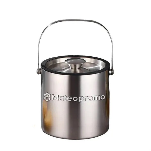Logo Double Wall Stainless Steel Ice Bucket