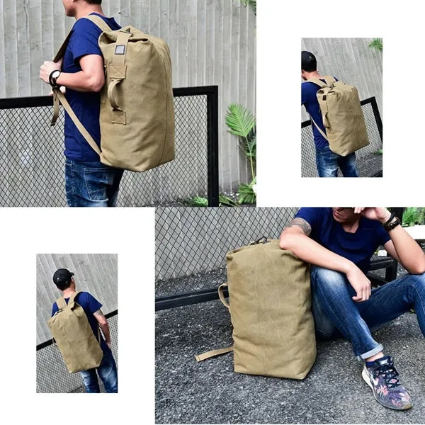 Large capacity top load travel tactical backpack duffel bag