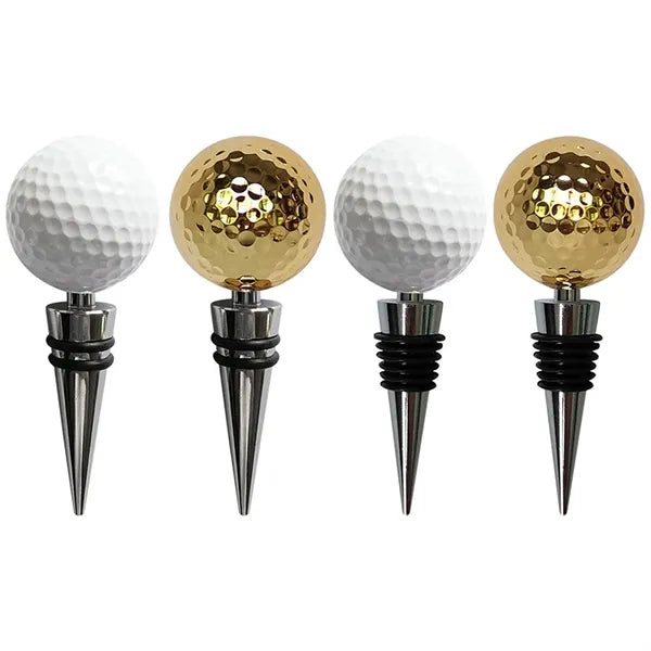 Golf Ball Metal Wine Stopper