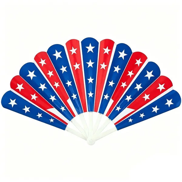 LOW MOQ Custom Logo Pattern Plastic Folding Fan