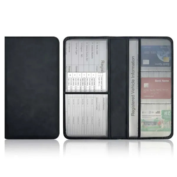 Registration and Insurance Card Holder with Magnetic Shut