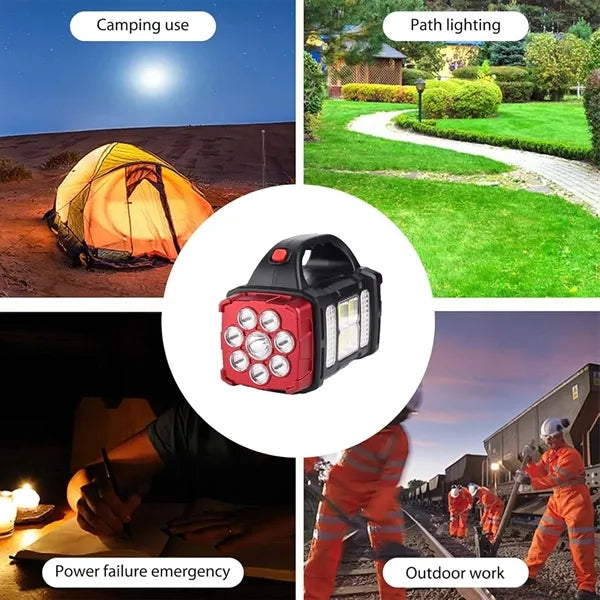 Rechargeable Led Flashlight Solar Powered Camping Lantern
