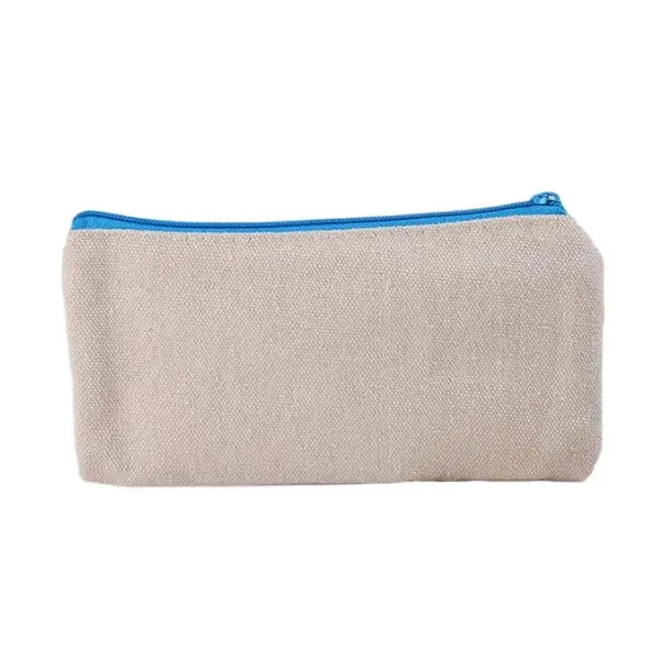 4.3*7 Custom Logo Canvas Pencil Case for Students Portable