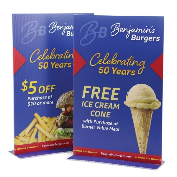 Standee Tabletop Sign- 11"w x 17"h Vertical