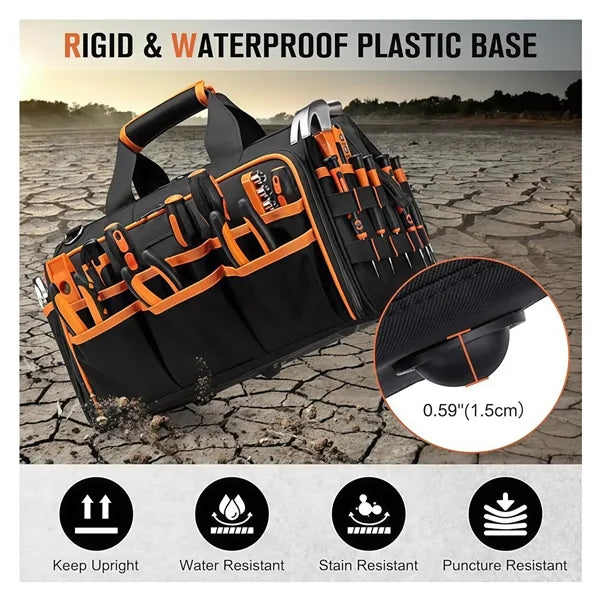 17in Heavy Duty Tool Bag Multiple Pockets for Electrician Wo