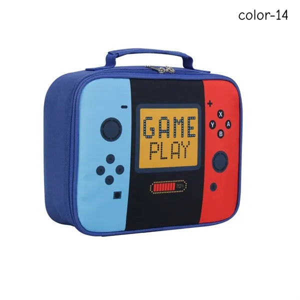 Gamer Insulated Lunch Box Bag for Kids Customizable Portable