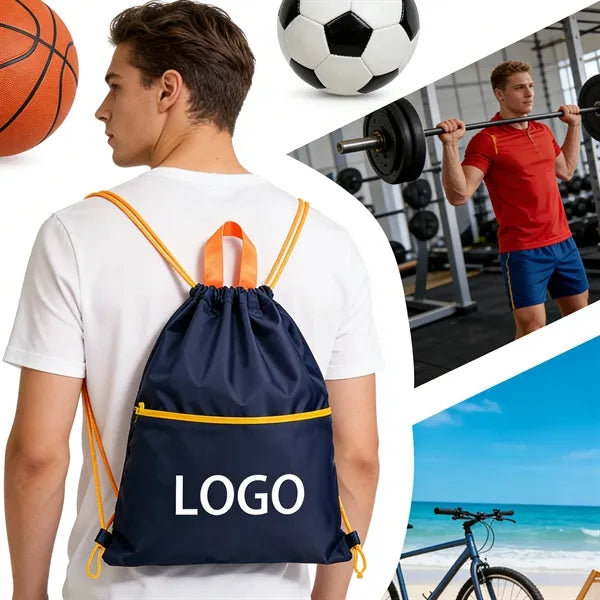 420D Waterproof Oxford Drawstring Backpack