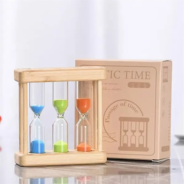 Sand Timer 10 Minutes Hourglass Bamboo Sandglass 10 Min
