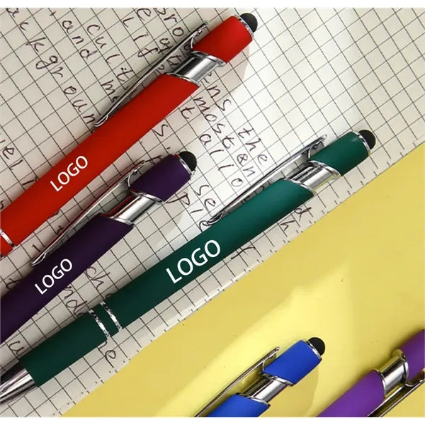 Matte Finish Metal Click Action Stylus Ballpoint Pen