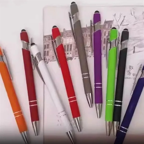 Soft Touch Matte Click Action Stylus Ballpoint Pen