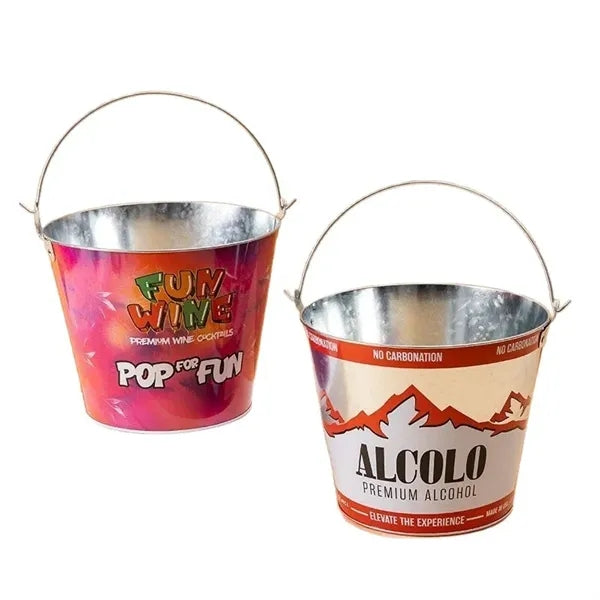 Galvanized Metal Ice Bucket 170oz Beer & Beverage Cooler Tub