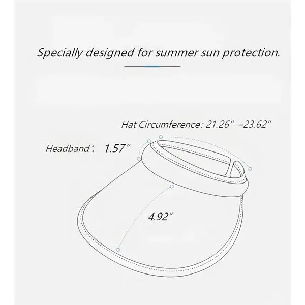 Logo UV Sun Visor Hat Wide Brim Outdoor Cap
